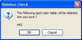 9.9 Spot Color Table Management 9 % The priority of the registered spot color table become top among the spot color tables of the same name (group).