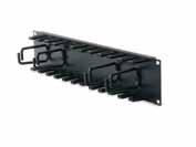 cable management Horizontal cable managers Finger-type horizontal cable managers Cable managers for patching and crossover applications featuring smooth radius plastic fingers that protect the cable