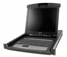 LCD monitors and KVM switches Optimize rack space. Maximize system visibility. APC Rack LCD Consoles are a keyboard, mouse, LCD console, and optional integrated 8/16 port analog KVM Switch (17 in.