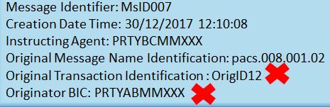 - A TIPS participant (PRTYBCMMXXX) sent a FIToFIStatusRequest message to TIPS to receive information about a Payment transaction (OrigID12); - Payment transaction OrigID12 is not present in TIPS
