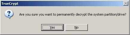 Permanently Decrypt System Partition/Drive as