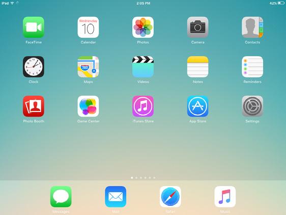 SUBJECT THE HOME SCREEN USING INBUILT APPS 15 minutes Once the ipad is switched on and unlocked, you should find yourself at what is called the Home screen. This is where you launch your apps.