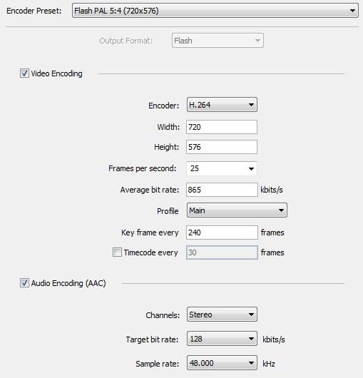 106 Setting Encoder Presets Flash H.264 Flash H.264 10. Select the number of channels: Mono or Stereo. Mono uses less bandwidth than stereo, but stereo is more pleasing to the listener. 11.