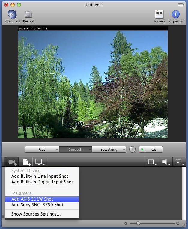 Using the Source Settings IP Cameras 149 To enable the use of an IP camera and create a shot using it, you must first add it to Wirecast.