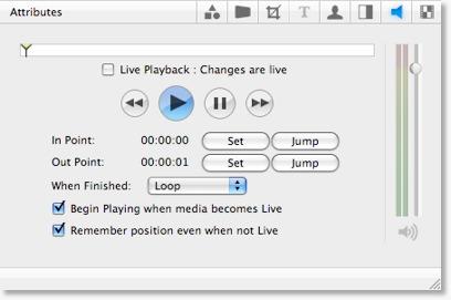 Using the Shot Editor Shot Editor Playback 171 Shot Editor Playback The Playback Panel enables you to control how movies and music play in Wirecast.