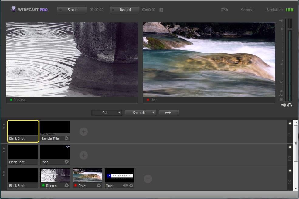 Tutorials Tutorial 1: Basic Concepts 39 Click the Go button to make the River shot live.