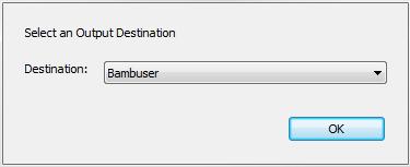 52 Tutorials Tutorial 3: Broadcasting When the dialog box displays, select a destination and click OK to open the Output Settings window.