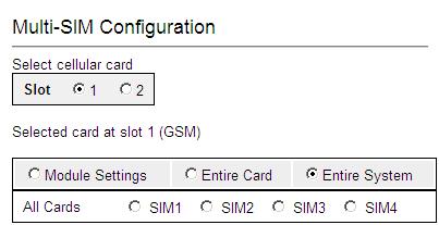 Configuring a Cellular Card Entire Card Applies the SIM configuration to all the modules on the card. Figure 36.