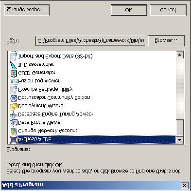 FiGuRE 6: Add a PRoGRam 6. Click Browse to locate and select the path for the DAServerExe. DAServerExe refers to the name of the executable (exe) file that is created for custom DAServer.