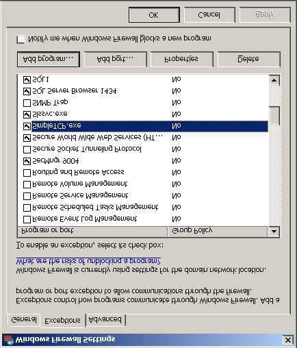 FiGuRE 7: DASERvEREXE Windows FiREwall EXcEption 8. Click OK to close the dialog box and save the changes. 9.