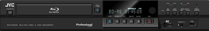The SDI interface, adopted by the industry, enables direct to Blu-ray recording, perfect for use in OB vehicles for programme recording, or for live