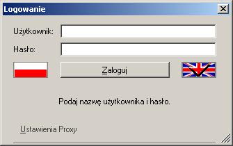 Logging into the system: a) connect with www.rejestr.tge.pl (using your Internet browser). The window below shall open. Click Uruchom [Start]. b) in the window: Type the login provided by POLPX S.A.