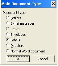 Figure 16 O. Clicking the Merge to New Document icon will display a dialog box as shown in Figure 17 below; choose All and click OK to create a new document containing all your letters: Figure 17 P.