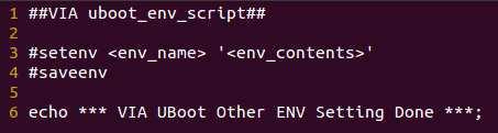 # create U-Boot image script file. user@ubuntu:~$ mkimage -A arm -T script -C none -d <my_other_env>.txt other_env.uimg # copy other_env.uimg to the /bspinst/other_env.uimg in SD/uSD card. 4.