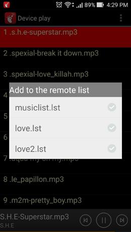 3. User can add a song to playlist by holding down on any particular song, select " Add to playlist "