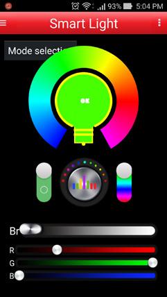 2. Manual Mode 1. Select " Manual mode " (Fig 61). 2. Choose the desired color around the bulb, press " ok " to change the LED color (Fig 62). 3.