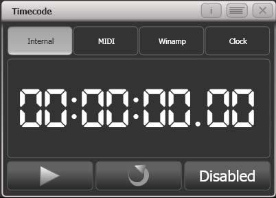 time). You can open a timecode display window to show you the incoming timecode press [Open Workspace Window] then [Timecode]. 9.