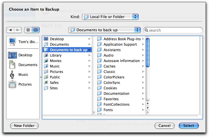 There are five ways of indicating sources and destinations: Dragging and dropping items from the Finder to their locations in Intego