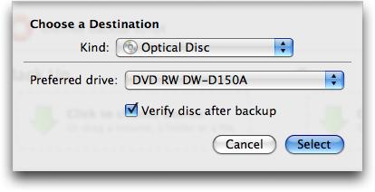 Optical Discs You can use an optical disc a CD or DVD as either a source or destination.