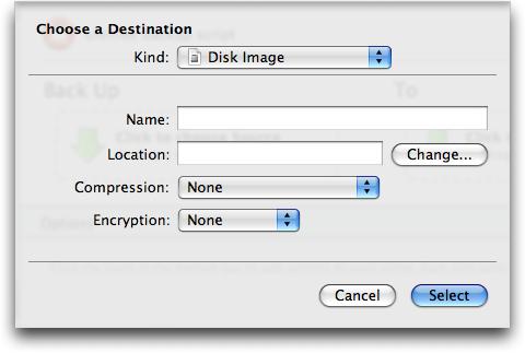 Disk Images You can use a disk image as either a source or destination.