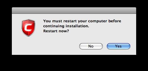 Click 'Finish'. For the installation to take effect, the system has to be restarted. Click 'Yes' to restart your system. 1.3.