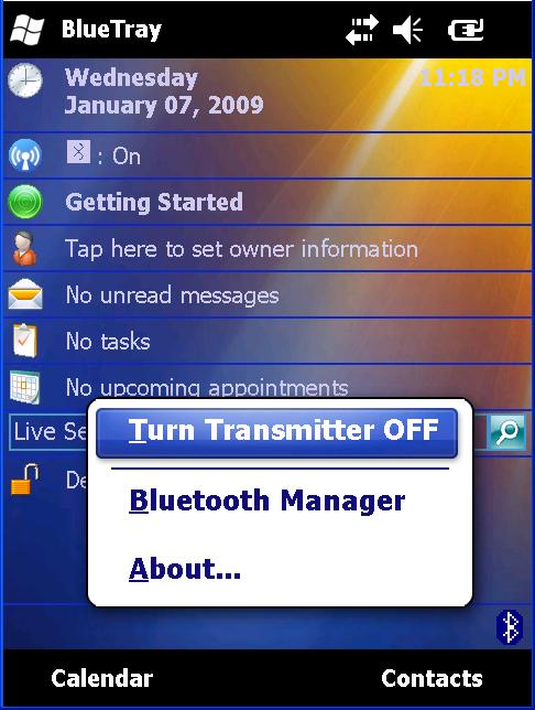 Press the Bluetooth icon in the system tray, and select Bluetooth Manager from the pop-up menu.