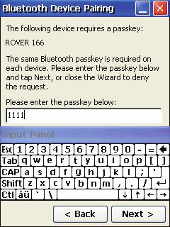 (PIN) for authentication. The same passkey must be entered on both devices to establish authentication and pairing.