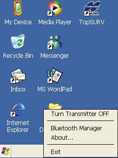 The BTManager utility controls the FC-200 Bluetooth module. Starting Bluetooth Manager To start the BTManager: 1.