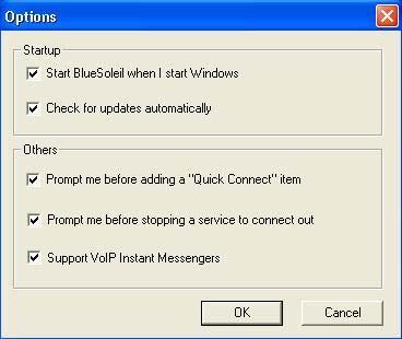 option is enabled. (2) Check for updates automatically --- A prompt will pop up to inform user checking update from BlueSoleil web site once BlueSoleil starting up.