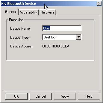 Figure 2 My Bluetooth Device dialog Can't find the remote device services? Verify whether the remote device is within the radio range. Verify that whether the remote device is in connectable mode.