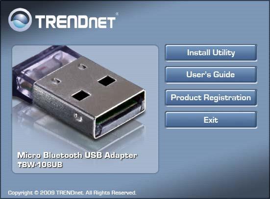 Installation of the Bluetooth Software Install the driver and software located on the CD BEFORE plugging in the Bluetooth USB Adapter into your