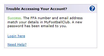 Resetting Password Click on the need a password Enter the individual s FFA # and the email address you believe to be