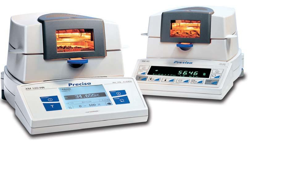 PREMIUM AND MASTER Series 330 XM Moisture Analyzers from Precisa - for efficient measurements and accurate results.