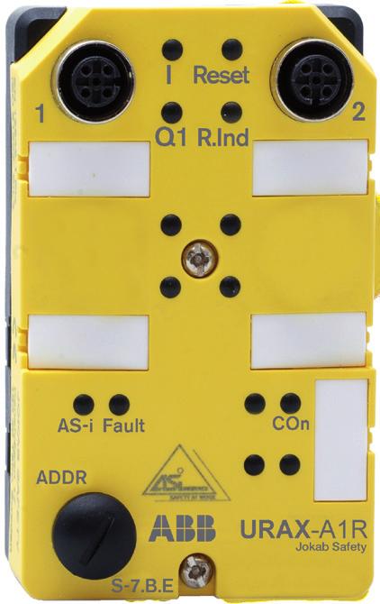 Safety Node URAX-A1/A1R Adaptation Device for Dynamic Sensors for AS-i URAX-A1/A1R is a safety node for the AS-i bus, where it is possible to connect up to three dynamic sensors, such as
