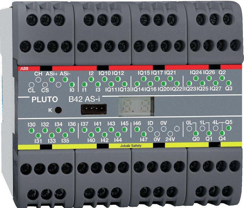 Pluto AS-i Safety PLC A Safety PLC for AS-i Safety Pluto AS-i is a Safety PLC designed for the AS-i Safety concept where all the safety components are connected to a single cable.