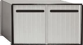 The units have 1/4'' thick extruded aluminum doors with a durable powder coated aluminum finish and are equipped with a hinged rear door which allows access from the rear.