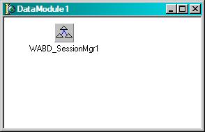 Then we add two new TDatamodules, one which in the kbmwabd terminology is called the session manager module, and the other which is called the session module.