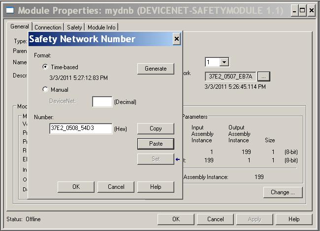 Configuring Safety Connections between a GuardLogix Controller and POINT Guard I/O Modules on a DeviceNet Network Chapter 7 8. Click Paste.