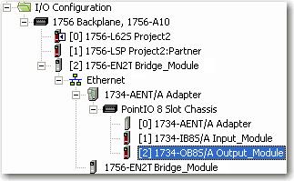 Chapter 5 Configure the Module in a GuardLogix Controller System 6. Click OK again to apply your changes. The I/O Configuration tree displays the 1734-OB8S module.