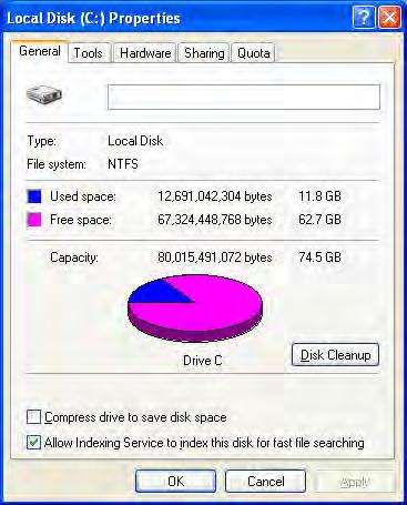 Step 3: 40GB Hard Drive Open My Computer, right click on C:/ and choose Properties.