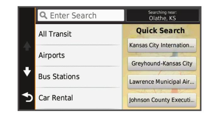 Save your favorite locations to find them quickly in the future (Saving Locations, page 8). Return to recently found locations (Finding Recently Found Destinations, page 7).
