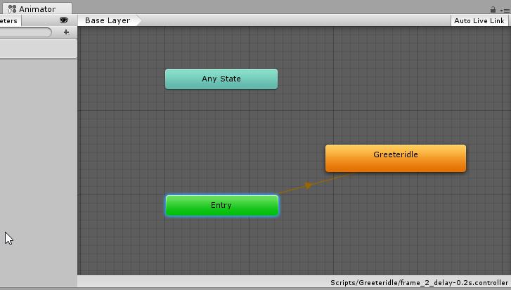 This shows the Greeteridle animation and under what conditions it will be run.
