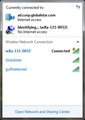 Step 3 Select wxa<xxxxxx> (<XXXXX> is a unique identifier for that specific Globalstar 9600 Unit), and click on Connect.