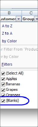 On the Excel Ribbon, click the Data tab, and in the Sort & Filter group, click Clear.