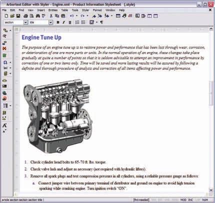 Document Authoring Technical Illustrations Arbortext Editor Arbortext Editor looks and works like familiar word processing software, yet provides all the power and flexibility authors need to create