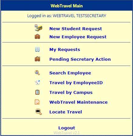 2 LOGIN PROCESS: Figure 1: 1. 1. To log into WebTravel you will use your Active Directory user id / password assigned by the Technology Department.