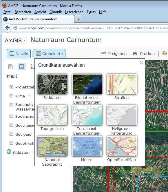 Web Map Naturraum Carnuntum Manual Page 18/20 7.