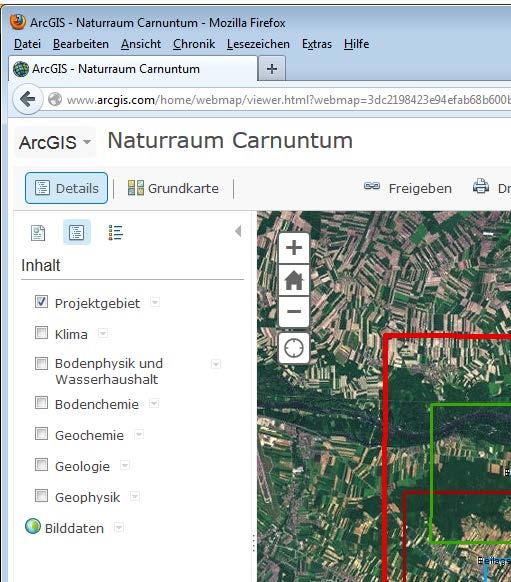 Web Map Naturraum Carnuntum Manual Page 6/20 2.