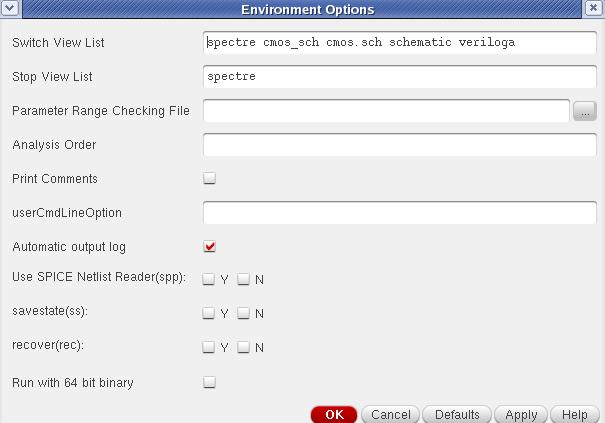 Now select the environment. By default it should look like figure 8.1 Figure 8.1: Selecting Environment.