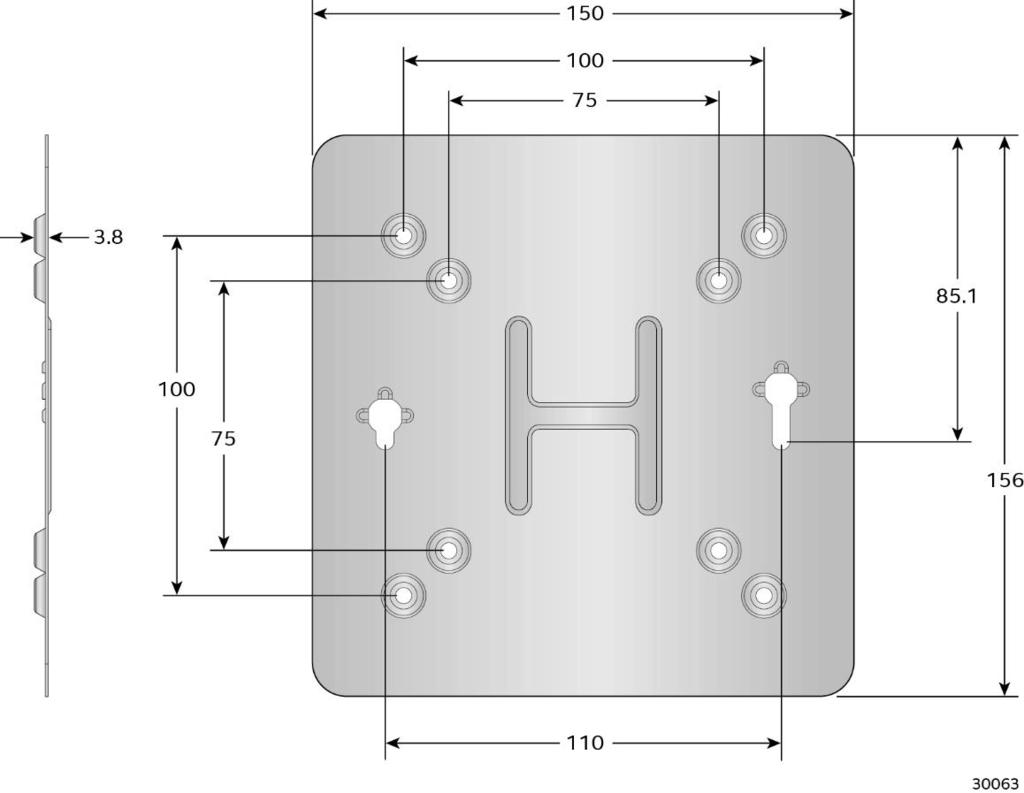 2.3 VESA Bracket Figure 11 illustrates the dimension of the VESA mount bracket included with the Intel